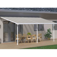 Pavillon extérieur de luxe moderne avec auvent extérieur à cadre en aluminium facile à assembler