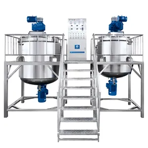 Hot sale industrial mayonnaise high shear homogenizer 1000L vacuum emulsifying mixer cosmetic lotion mixing tank