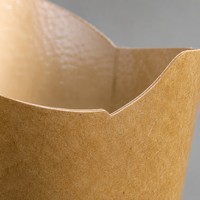 Boîte à frites jetable en papier kraft anti-graisse, conteneur pour restauration rapide, plateau à frites personnalisé avec logo pour restaurant, vente en gros