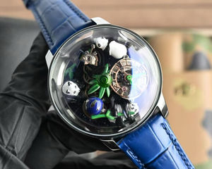 Reloj Mecánico Tourbillon Panda de Alta Calidad, 47 mm, Acero Inoxidable, Cristal de Zafiro, Correa de Cuero, Diseño de Lujo - Product Image 1