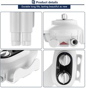 Bidet de lavado femenino <span class=keywords><strong>frontal</strong></span> y trasero no eléctrico, accesorio de inodoro con boquilla doble de autolimpieza, bidé de inodoro de agua dulce - Product Image 5