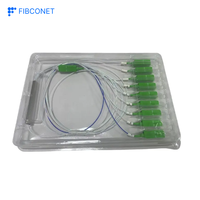 Connecteur optique 1X8, séparateur PLC à fibre optique 8 voies, réseaux 4G Wi-Fi 3G - Mini séparateur à fibre optique en cassette
