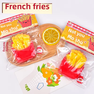 Ultra-soft Clay-like Edible Fries-shaped <b>Squishy</b> Toy-pressure-relieving Stress Relief Realistic Fries Venting Toy - Product Image 1