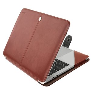Sacs d'ordinateur portables résistants à l'eau, sacs pour ordinateur portable imperméables portables, sac pour tablette, housse pour ordinateur portable en cuir PU - Product Image 1