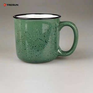 Taza de Cerámica con Imitación de Esmalte, Estilo Clásico Moderno, Taza Retro para Café, Leche o Desayuno, Diseño de Salpicaduras de Tinta - Product Image 3