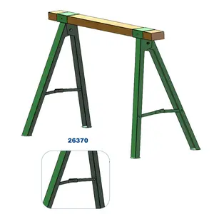 26370 A SAW HORSE THAT CAN FOLD ITS LEGS Steel sawhorse portable folding metal saw horses Woodworking table