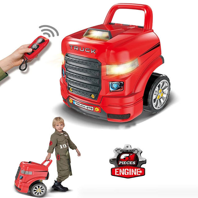 Hight Quality Kids Engine Repair Workshop Rc Electric Car Head Disassembly Motor Master Toy with Light and Music