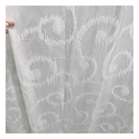Tissu jacquard brocart en velours 100% polyester à pois floraux, rideaux transparents pour salon, design moderne, poids moyen