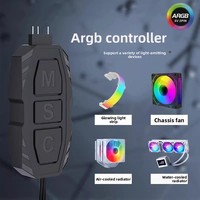 TEUCER 5Vmini ARGB Contrôleur de ventilateur de boîtier PC de bureau et de bande lumineuse 3 broches avec télécommande