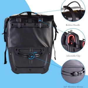 Sac de rangement arrière pour vélo, étanche et sécurisé, avec grand espace et sangle réglable pour le transport de bagages - Product Image 5