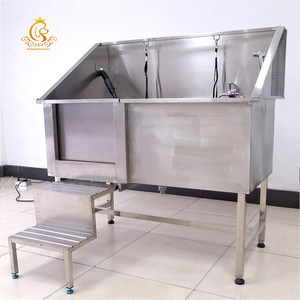 Baignoire de toilettage pour chien en acier inoxydable EUR PET Direct Factory, pour table de toilettage pour animaux de compagnie, durable, antidérapante, station de lavage pour chien - Product Image 3