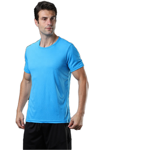 T-shirt d'été personnalisé OEM pour homme, col ample, séchage rapide, manches courtes, en jersey, disponible en soie glacée transfrontalière, grandes tailles - Product Image 2