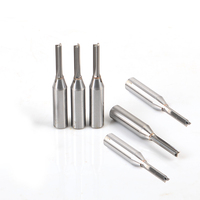 Fraise droite TCT à 2 dents, revêtement aluminium-étain, OEM, spécialisée pour le bois, pour la fabrication de panneaux et la gravure 3D sur bois