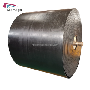 EP150 personalizzabile 3Ply 4Ply 15MPA resistente al calore nastro trasportatore in gomma nera resistente per le industrie di vendita al dettaglio di prodotti alimentari frantoio - Product Image 1