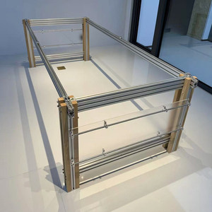 Aluminum Extruded Material <b>Office</b> Desk Legs Support Glass Slab Marble <b>Table</b> Frame Solid Wood Slab Support - Product Image 5