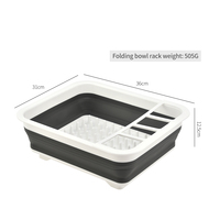 Égouttoir à vaisselle carré double niveau en plastique de haute qualité pour cuisine, support pliable pour tasses, bols et ustensiles de table