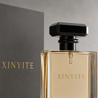 Flacon de parfum vide sur mesure 100 ml, rectangulaire et fin, en verre ambré, pour marque haut de gamme