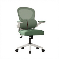 Chaise de bureau ergonomique classique promotionnelle en maille avec support lombaire réglable, appui-tête et base pivotante pour la maison et le bureau