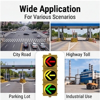 Feu de signalisation LED robuste de 300 mm à 3 couleurs avec flèche directionnelle pour véhicules, idéal pour les intersections urbaines