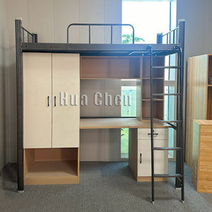 <span class=keywords><strong>Lit</strong></span> <span class=keywords><strong>superposé</strong></span> <span class=keywords><strong>en</strong></span> métal moderne et durable pour adultes, Queen sur Queen <span class=keywords><strong>avec</strong></span> <span class=keywords><strong>bureau</strong></span> et rangement - Product Image 3