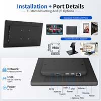 WF1589T RK3576S Reproductor Publicitario Todo en Uno de 15.6 Pulgadas con WiFi6, NFC, Verificación de Información, Tablet de Montaje en Pared, Android 14