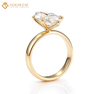Bague en or 14 carats Goldleaf avec diamant marquise DEF VS1 de 4,5 carats. Convient pour les cadeaux, les mariages, les anniversaires et le port quotidien. - Product Image 2
