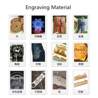Machine de découpe et de gravure laser multifonctionnelle pour bijoux en or et argent, caoutchouc, bois, MDF, refroidie par air, personnalisable, modèle de bureau