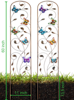 Treillis de jardin en fer avec logo personnalisé, style industriel, forme et couleur au choix, sans plomb, non toxique, revêtement en poudre, pour plantes comestibles, 2027