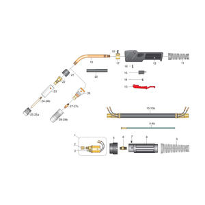 Tocha De Solda HAILI TOCHA MIG SBME 135 - 3M completo di rava PRETA per il mercato del Brasile - Product Image 2