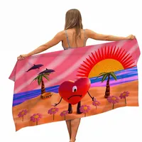 थोक समुद्र तट तौलिए बुरा बनी संयुक्त राष्ट्र Verano पाप तिवारी कस्टम मुद्रित Microfiber के समुद्र तट तौलिया के लिए गर्मियों