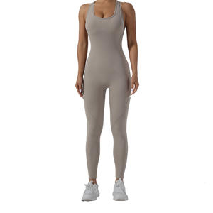 Combinaison de yoga pour femme Allurebody en spandex et polyester, dos nu, sans bretelles, haute élasticité, une pièce, combinaison de sport 2024 - Product Image 4