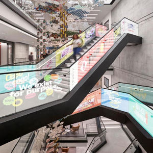 Film de cristal transparent écran d'affichage à LED mur-rideau en verre de fenêtre extérieure peut être roulé écran d'escalator de clôture créative - Product Image 4