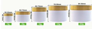 Tarro de Plástico de 50 g, 150 g, 250 g, 500 g para Crema Cosmética o Manteca Corporal, Color Ámbar Esmerilado con Tapa de Bambú y Logo Personalizado - Product Image 6