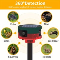 Grande qualité multi-fonction portable solaire répulsif pour animaux alarme meubles d'extérieur lutte antiparasitaire