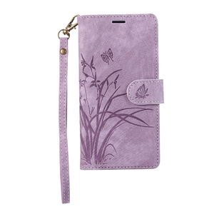 Para Samsung <span class=keywords><strong>A20</strong></span> magnético a prueba de golpes Delgado mariposa orquídea patrón tarjeta ranura cartera bolsa Flip TPU PU funda de teléfono para Samsung <span class=keywords><strong>A30</strong></span> - Product Image 3