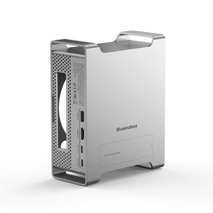 Giá đỡ & <span class=keywords><strong>Dock</strong></span> Hub cho Mac Mini M4, <span class=keywords><strong>Dock</strong></span> kết nối USB Type-C với tốc độ 10Gbps, USB 3.2, USB 2.0, khe đọc thẻ nhớ SD, TF, vỏ bảo vệ M.2 NVME bằng nhôm - Product Image 1