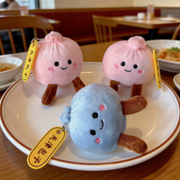 Porte-clés en peluche Tianjin Bun super mignon, jouet en peluche moelleux, décoration de porte-clés, personnalisable