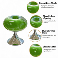 Lampe de bureau de style luxueux, en verre et métal, à brancher, avec interrupteur, à intensité variable, pour café, bar, lampe LED d'ambiance