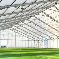 Tente de sport imperméable en PVC, structure en aluminium robuste, terrain de pickleball, terrain de paddle-tennis, terrain de basketball, grande tente