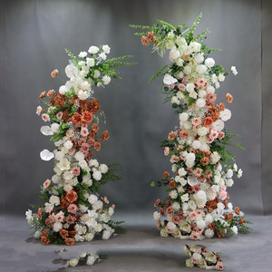 Arco de Flores Artificiales al por Mayor, Arco de Boda Blanco con Flores, Arreglo Floral de Seda para Arco - Product Image 5