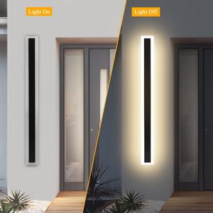 Lámpara de Pared Moderna para Exteriores de Hierro y Acrílico, 110V 220V IP65, 3000 4000 6000K, Aplique de Jardín, Lámpara LED Larga - Product Image 4