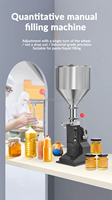 Machine de remplissage verticale à levier manuel durable, capacité de 5 à 50 ml, doseur réglable pour le remplissage de crème, confiture, huile essentielle