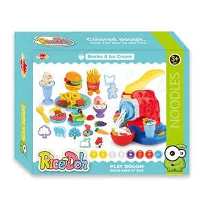 Ebayro Mainan Edukatif Plastisin Plastik, Mainan Tanah Liat Diy Warna-warni Mesin Mi, Set Alat Adonan untuk Anak-anak