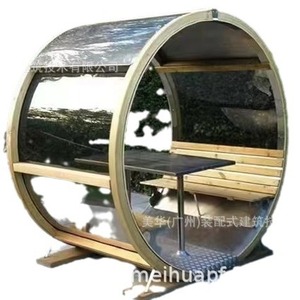 Modern Dome <b>Tent</b> 4-5 Person <b>Large</b> Space Outdoor Caf Pavilion With Wooden Table And Benches For Garden Or Park Use - Product Image 2