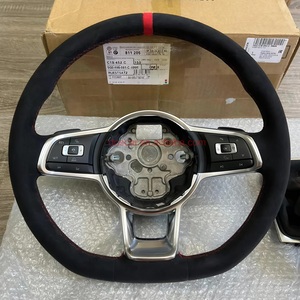 DOS Marco <span class=keywords><strong>rojo</strong></span> Volante Cuero Gamuza para Golf MK7 <span class=keywords><strong>GTI</strong></span> GTD GTE R 2013-2020 <span class=keywords><strong>Polo</strong></span> <span class=keywords><strong>GTI</strong></span> para Tiguan Passat - Product Image 2
