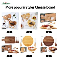 Boîte cadeau Ensemble de mini planches à découper en bambou écologique Ensemble de planche à fromage carrée en bois pour la fête de Noël