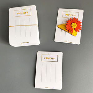 Tùy chỉnh nhiều màu giấy kraft dệt kẹp tóc/Phụ kiện hiển thị bao bì thẻ trang sức cho móng vuốt tóc tag & Bộ sưu tập thẻ - Product Image 4