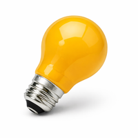 Bombilla Incandescente Estándar de 25W 230V E27 con Base de Latón, Color Ámbar, Regulable, 1 Año de Garantía, para Iluminación Interior