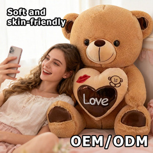 Wholesale Custom Valentine's Day Red Love Hug Teddy Bear Plush <b>Stuffed</b> Animals <b>Toys</b> <b>Soft</b> Skin Mother's Day Christmas Girl Gift - Product Image 3