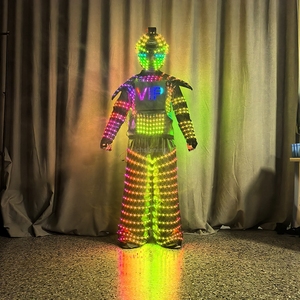 Richshining NOUVEAU Costume Robot LED avec faisceaux multiples et <span class=keywords><strong>laser</strong></span> coloré, pour performance sur échasses, cosplay, bar, scène, spectacle DJ - Product Image 5